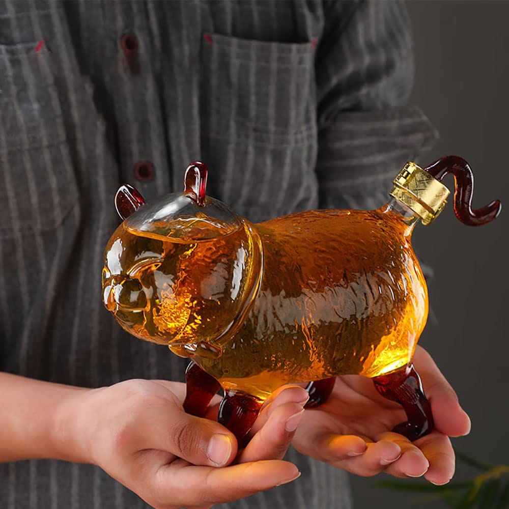 【緊急値下げ！】Glenfarclas CITY HUNTER&CATS EYE NF Cat Whiskey Decanter,Lead-Free Glass Animal Whiskey