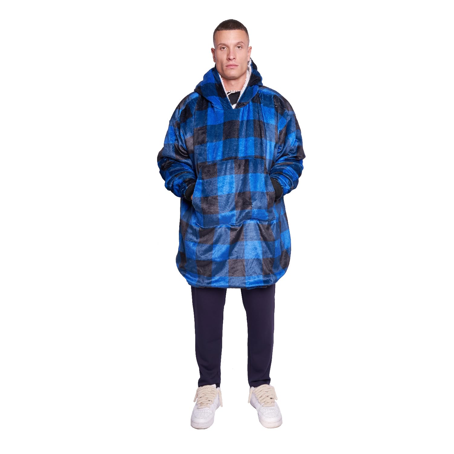 GC GAVENO CAVAILIAOversized Hoodie Blanket Women Men - Sherpa Fleece Blanket Hoodie - Giant Sweatshirt Hooded Blanket With Pockets - Snuggle Hoodie Wearable Throw Blanket - One Size Fit All