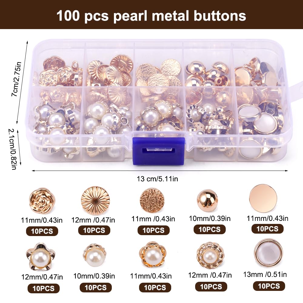 50 Bottoni Perlati A Cupola 12 Mm – Colore Crema – Per Cucito E Creazioni Fai Da Te
