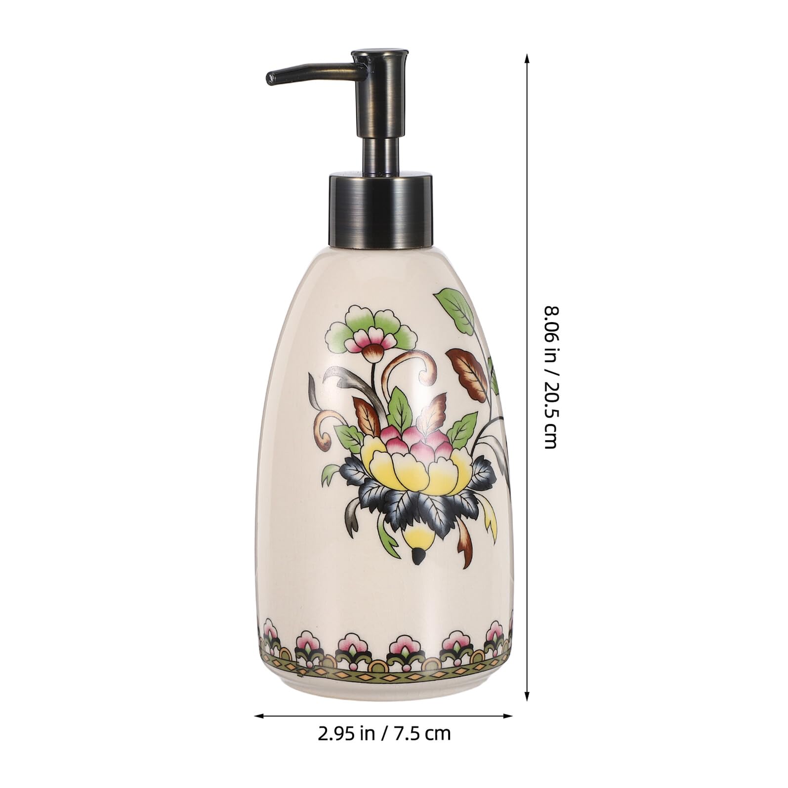 Dispensador Líquido Jabón de Cerámica Rellenable de Cocina | Baño y Aseo, Dosificación Precisa y Manejo Cómodo, Colocación Versátil