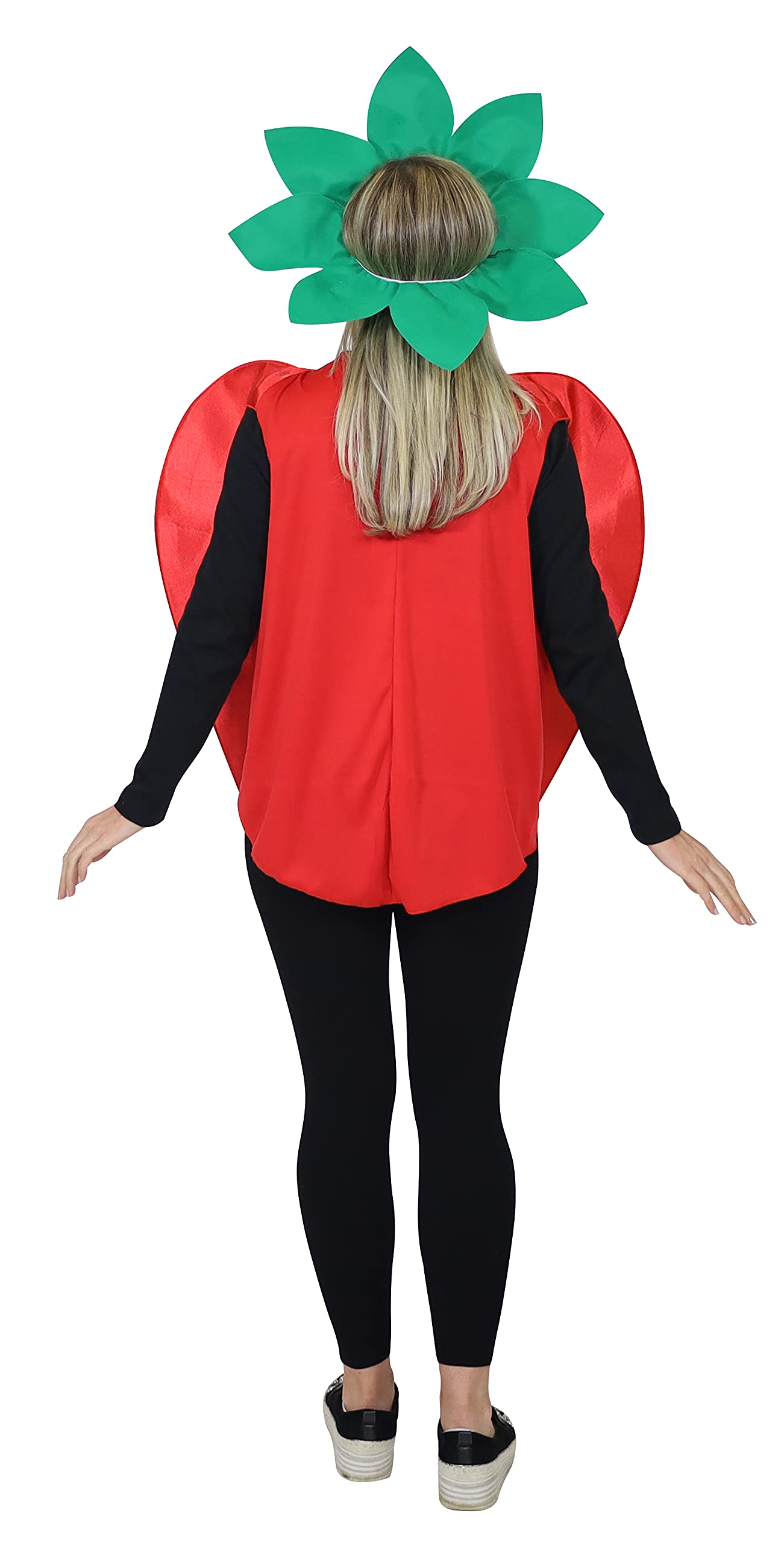 Get Real truskawkowy kostium owocowy jedzenie przebranie impreza cosplay kostiumy na Halloween, dla dorosłych jeden rozmiar