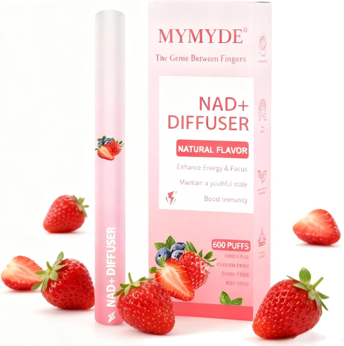 MYMYDE Herbal Diffuser Pen - Strawberry Mint Extract -Herbal Aromatherapy Sti...