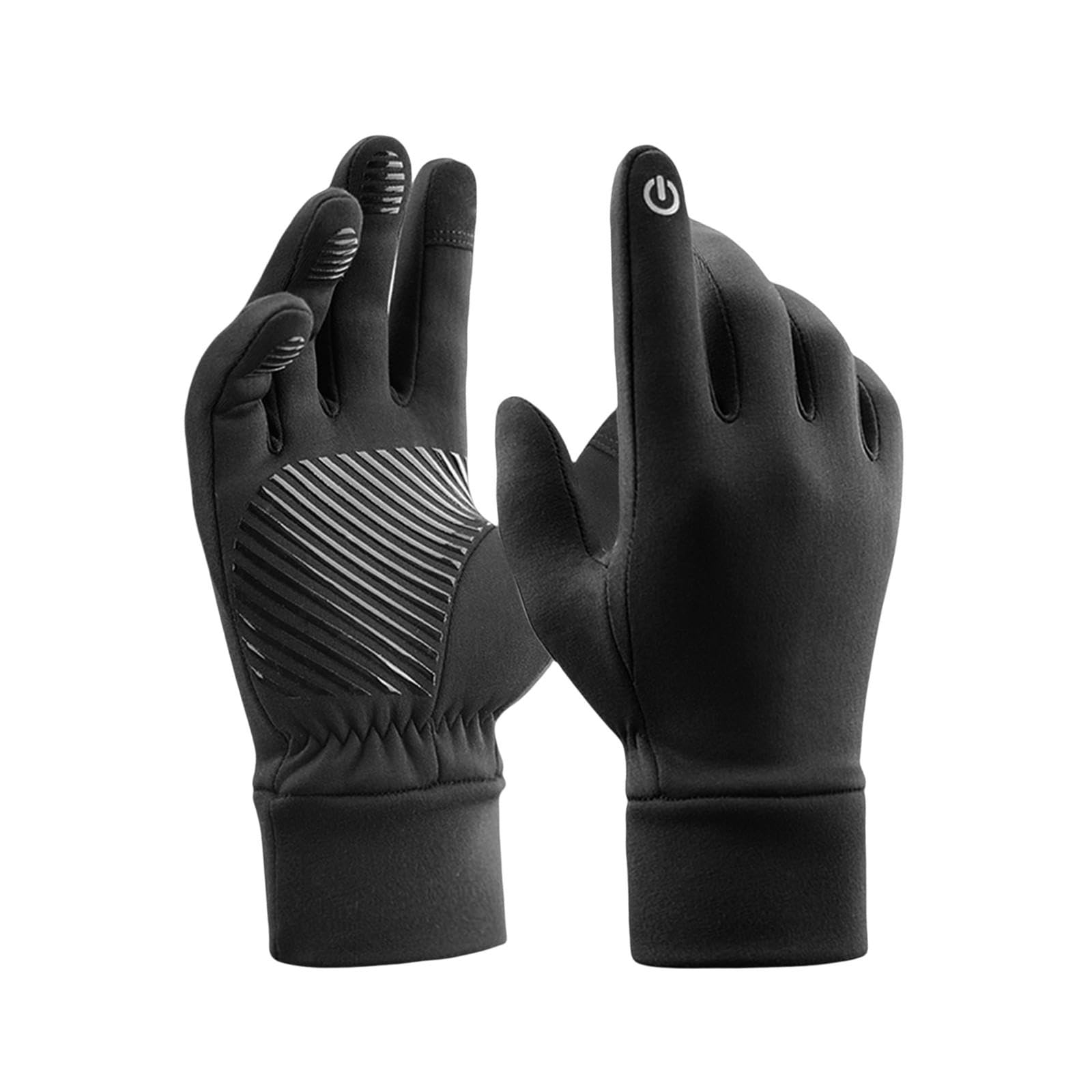 Guantes Guantes Cálidos De Otoño E Invierno En Ciclismo En Bicicleta Y Mujeres Deportes Sin Deslizamiento Sin Deslizamiento De La Pantalla Táctil-Negro-l