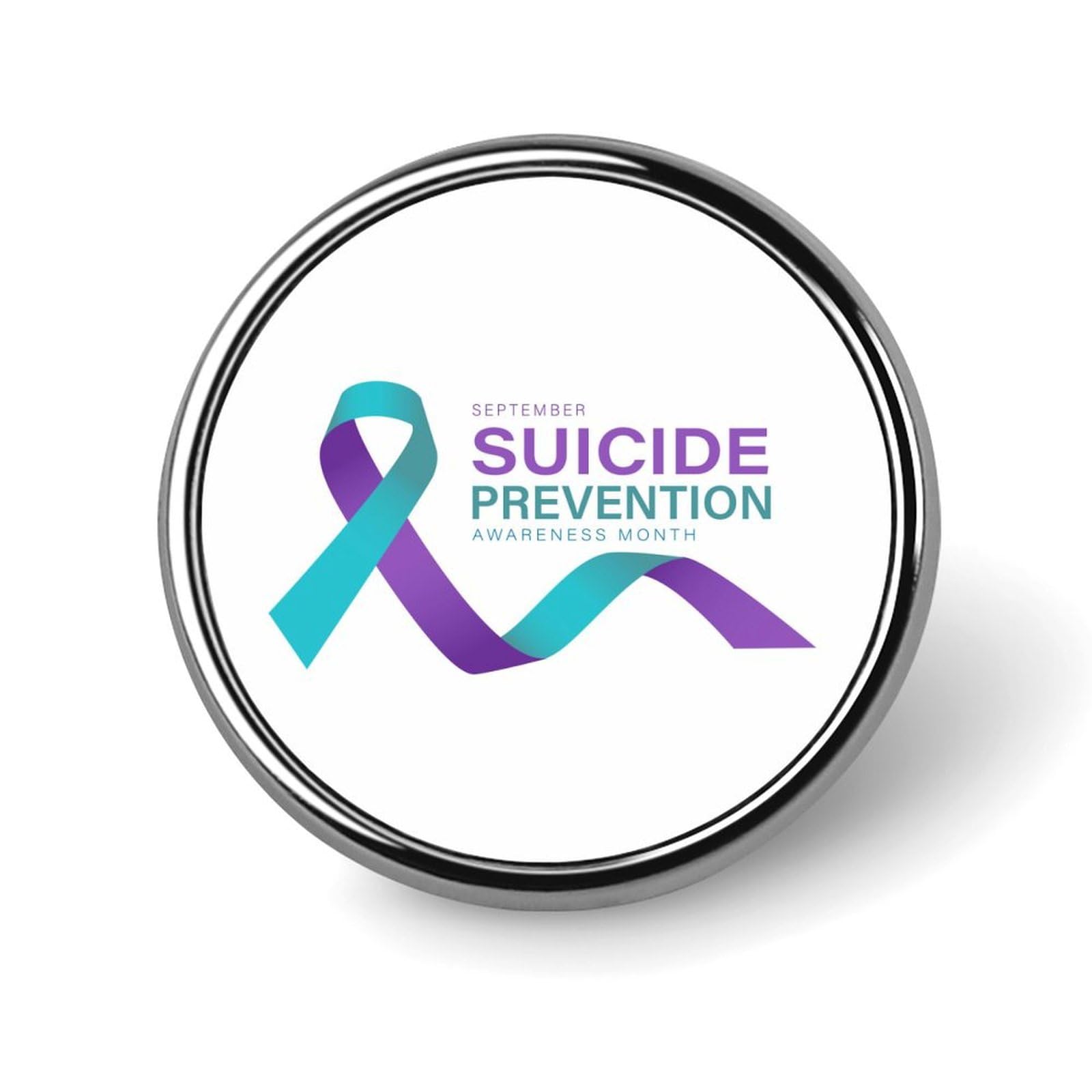 Suicide Prevention Awareness Pins Round Buttons Brooches Enamel Lapel Pin Party Supplies Decor Badges for Hats Clothes Bags