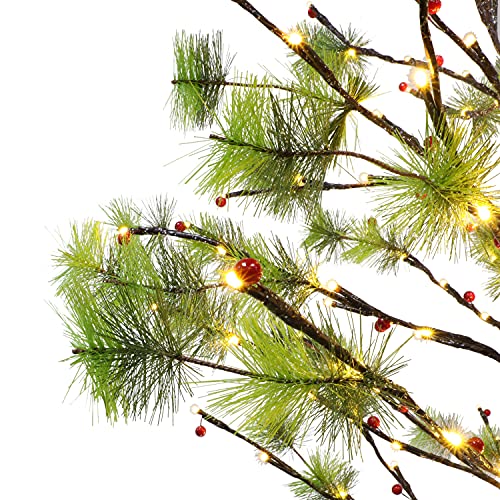 Puleointernational6footprelitglitterartificialgarlandchristmastreegreen  Urban Country Home Decor Puleo international 6 foot pre lit glitter artificial garland christmas tree green  urban country home decor