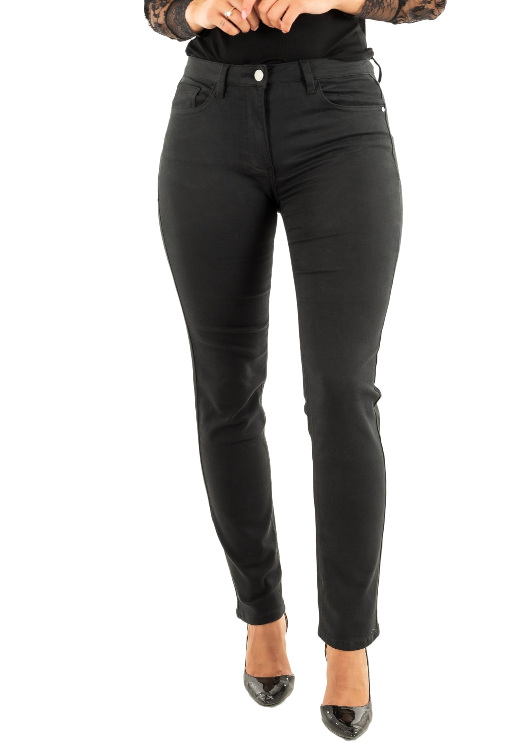 Morgan Straight Trousers Women's Black Size 12