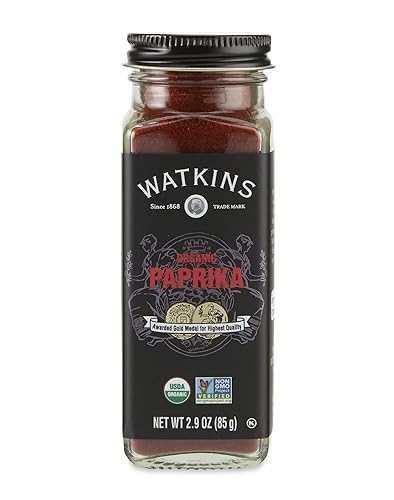 Watkins Gourmet - Tarro de especias orgánicas, pimentón, 2.9 onzas, 2.9 onzas