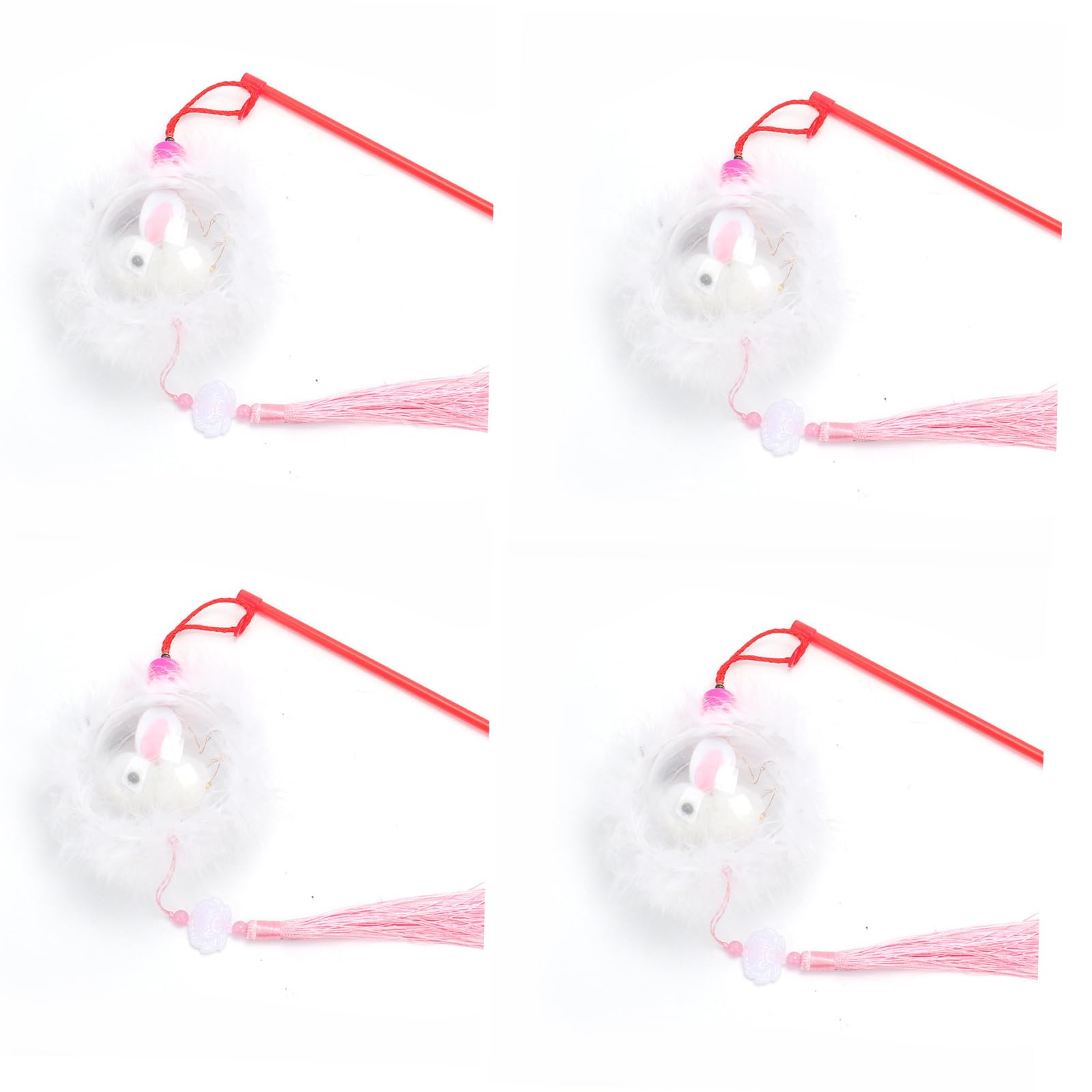 Yhplxyuus Of 4 Autumn Festival Parties Decoration Artisanal Rabbits Lights Foldable Autumn Festival Parties Decoration Cultural Party Decors