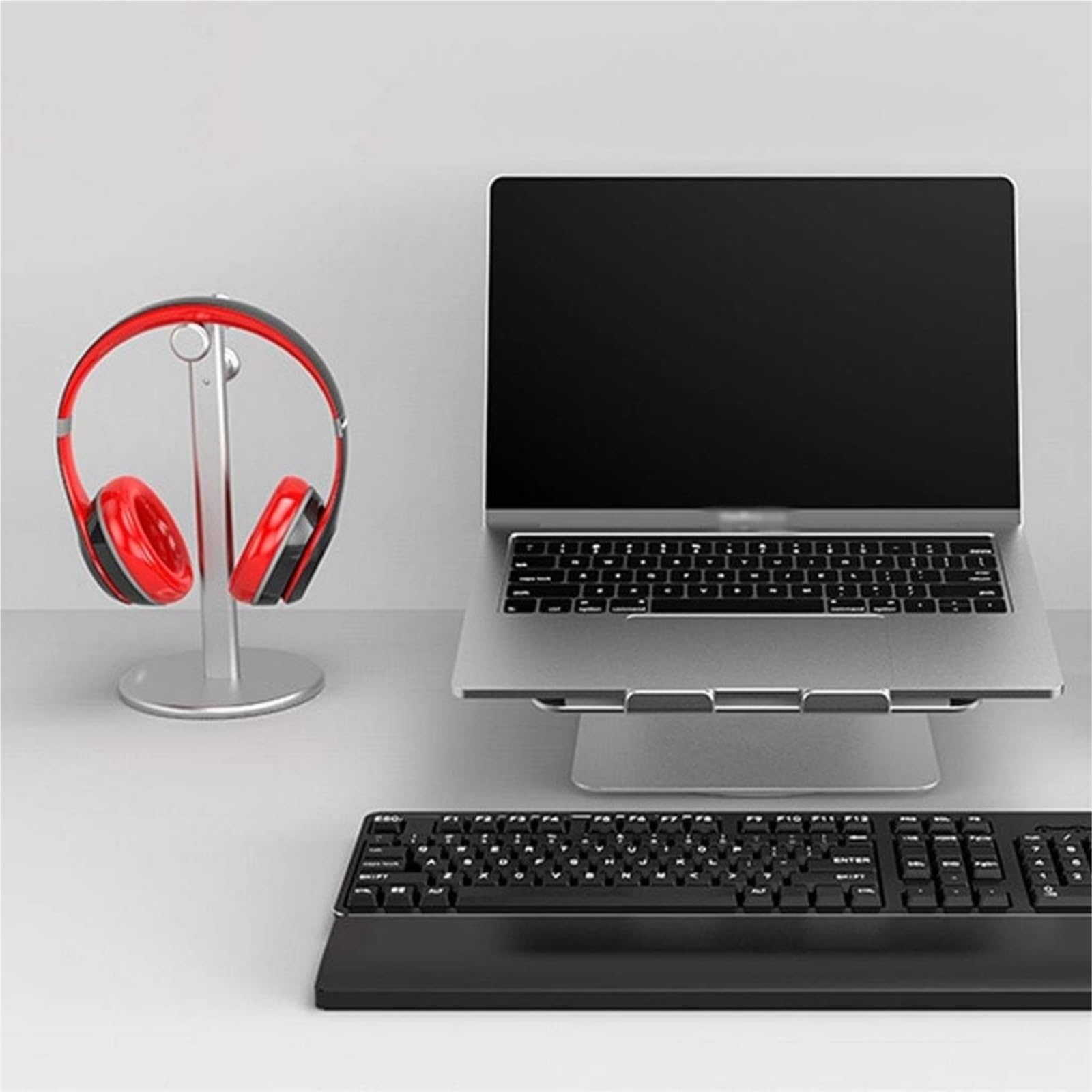 Gaming Accessori Espositore per Supporto per Cuffie con Combinazione Libera in Lega di Alluminio Staccabile Stand Over-Ear da Gioco(Sliver)