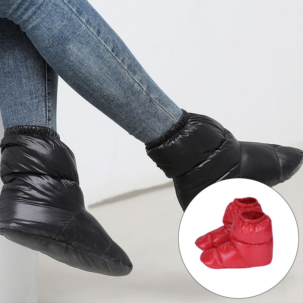 2 sztuki zimowe botki skarpetki unisex kapcie buty pokrowce oddychające wielokrotnego użytku puchowe obuwie muły przytulne ocieplacze kalosze niebieskie m