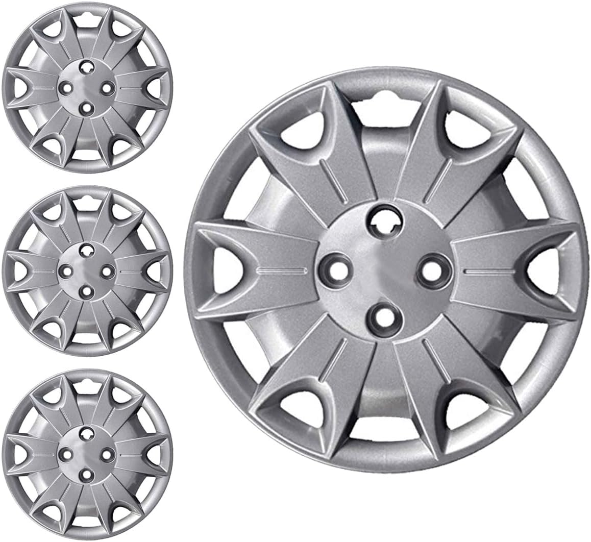 RYELDOM Copricerchi 14 Pollici per Fiat Panda 4x4 dal 2004, Set 4 Coppe Ruota in Nylon Flessibile Resistenti, Copricerchi Auto 14", Made in Italy