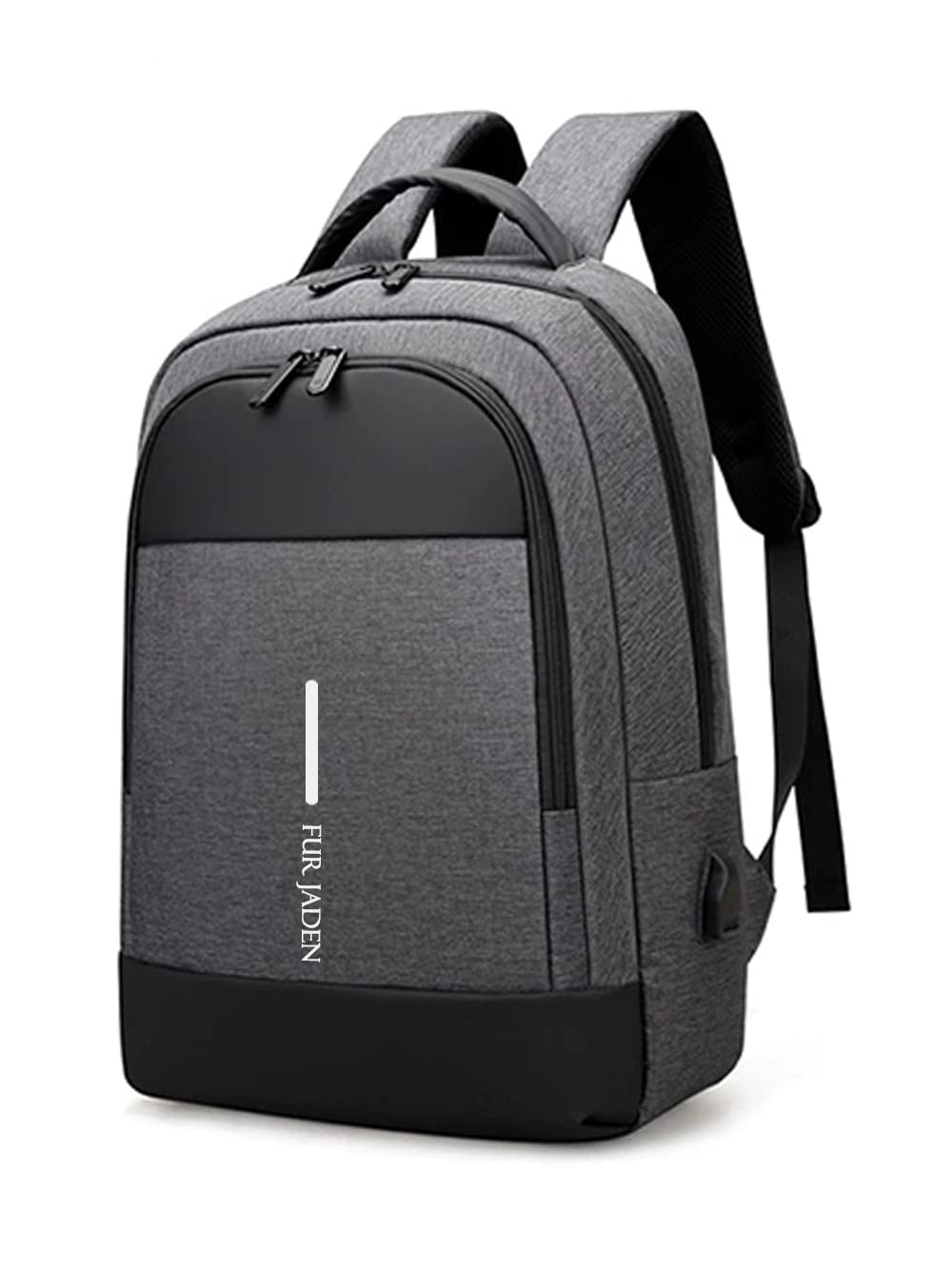 FUR JADEN Anti Theft Number Lock Backpack Bag with 15.6 Inch Laptop Compartment, USB Charging Port & Organizer Pocket for Men Women Boys Girls