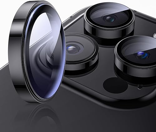 Hoerrye 3+1 Protector de lente de cámara para iPhone 15 Pro MaxiPhone 15 Pro, Keep Lens Original Design Verdaderamente inastillable Protector de