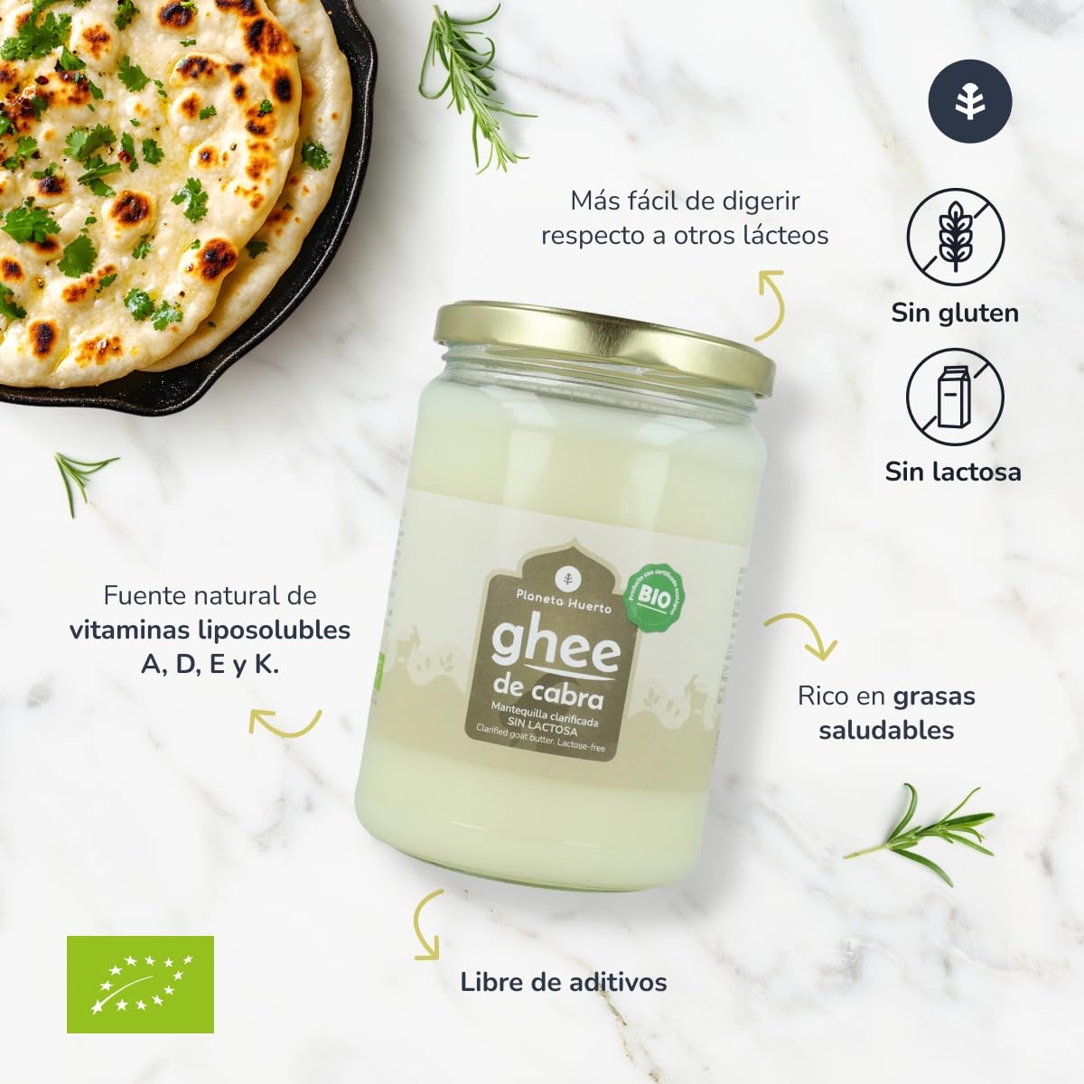 Planeta Huerto Ghee mantequilla clarificada de cabra ECO 500 g