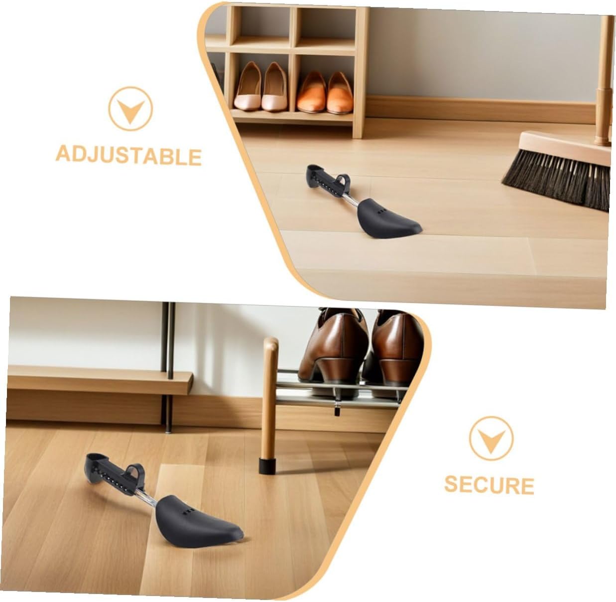 PRETYZOOM 8 Pairs Adjustable Plastic Shoe Stretcher Trees for Men and Women Shoe Expander and Footwear Shaping Tool for Leather Boot Holder Support for Wide Feet and Wrinkle Prevention
