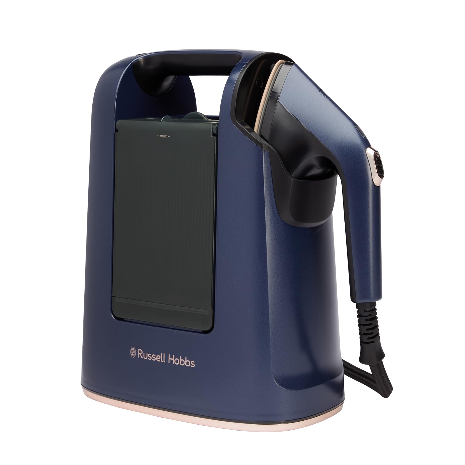 Russell Hobbs Handheld Clothes Steamer [1700W, 25g/min steam,45sec heatup,750ml water tank ] Steam Genie Maestro(2in1 steamer, Auto-shut off,portable, 2 attachments: clothes, curtains, fabrics) 27600