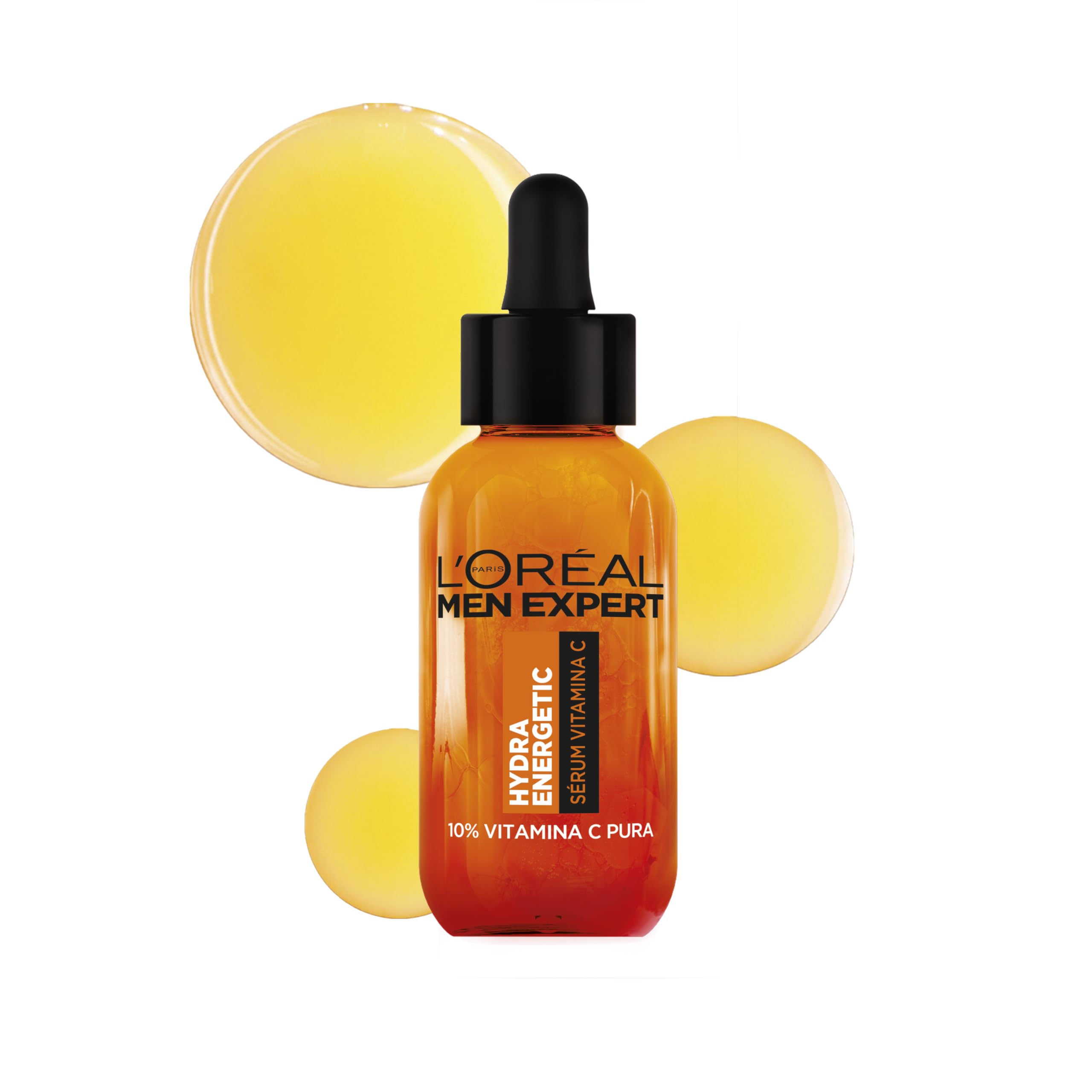 L'Oréal Paris Men Expert Hydra Energetic Sérum Facial Vitamina C para Hombre, 30ml