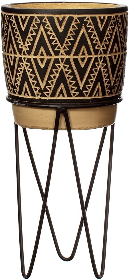 Sass & Belle Nomad Planter with Wire Stand, Black