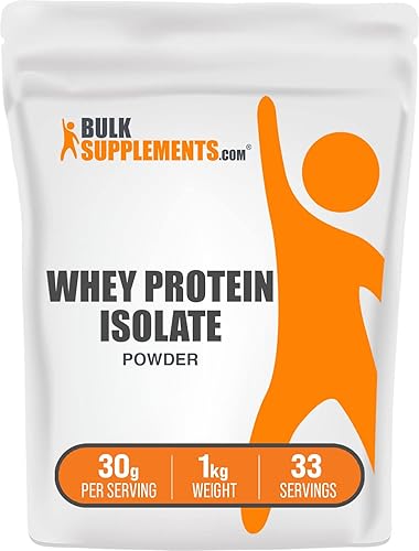 Whey Protein Isolate Powder, 1kg (2.2 lbs) - Unflavored - 33 Servings (Pack of 1)