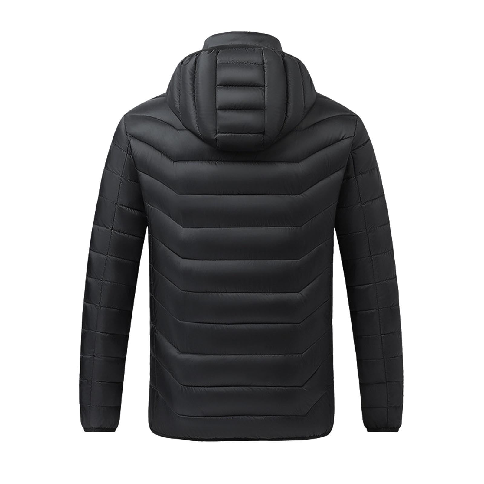 Veste Chauffante Homme Femme Manteau Chauffant à Capuche Manches Longues Hiver Chaud Chargement USB Chauffe-Body éLectrique Vestes Chauffantes avec Plusieurs Modes de Chauffage et Zones Ski Plein Air