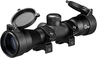 CVLIFE JackalHowl 4X32 Compact Rifle Scope for .22 Caliber Rifles with BDC Reticle, Ideal for Medium to Long-Range Hunting up to 500 Yards - CVLIFE
