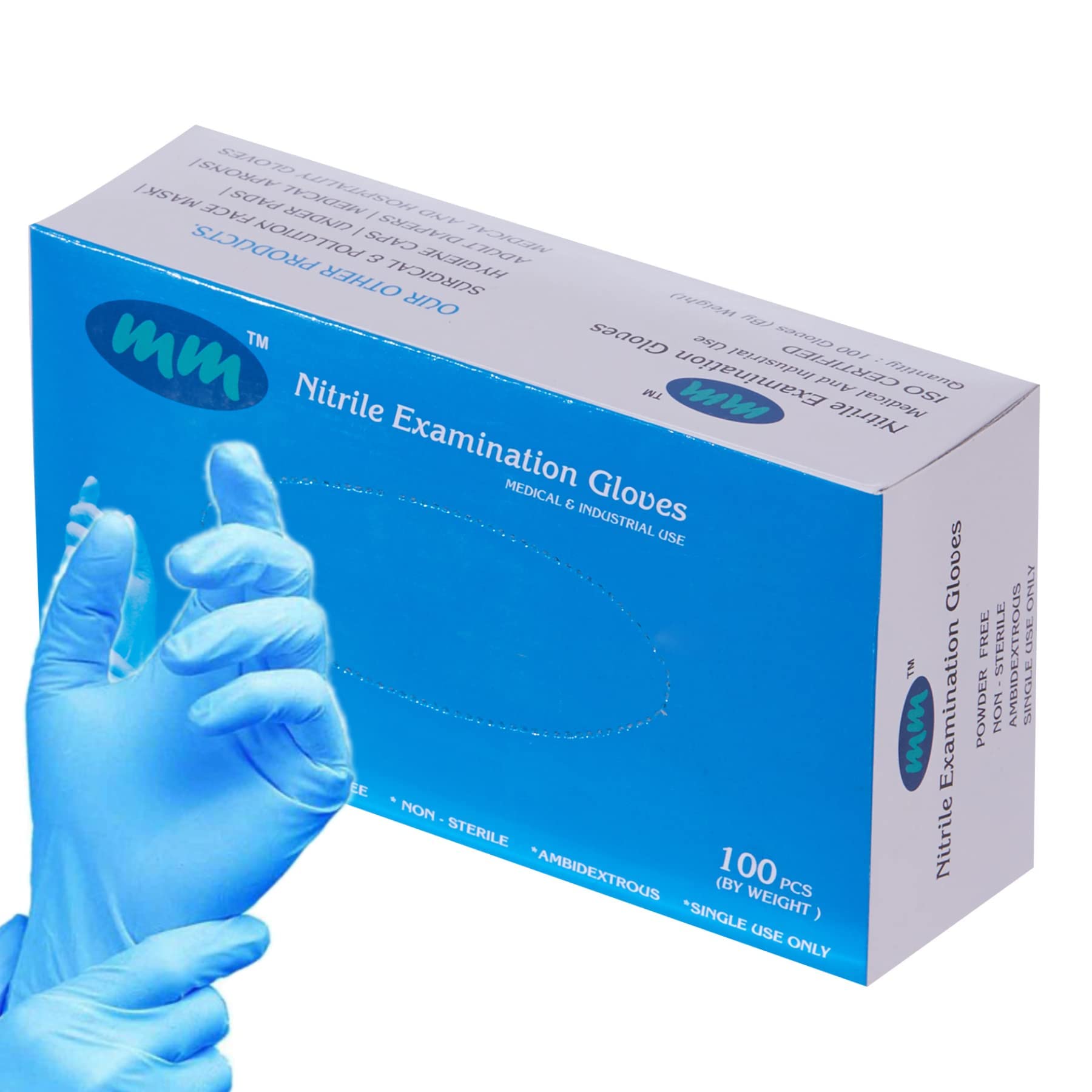 MM Nitrile Gloves for Kitchen Use, Medical, Catering Use, Hospitality Use & Food Grade, Non Tearable - Box of 1 (100 pc included) (B09XJ17CMG) Amazon Price History, Amazon Price Tracker
