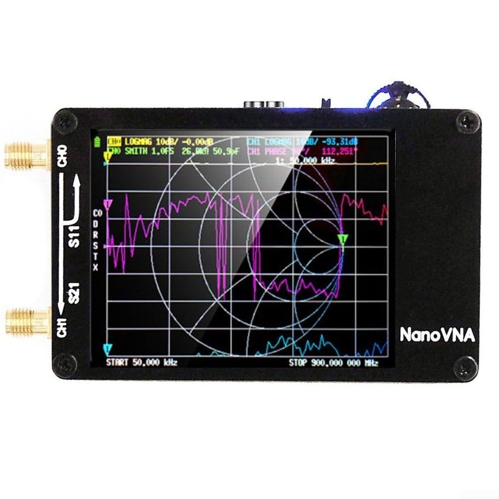 Vector Network Analyzer NanoVNA-PCB 1,5 GHz HF VHF UHF Antennenanalysator mit SD-Kartensteckplatz für Ham Radio Antennen-Tests