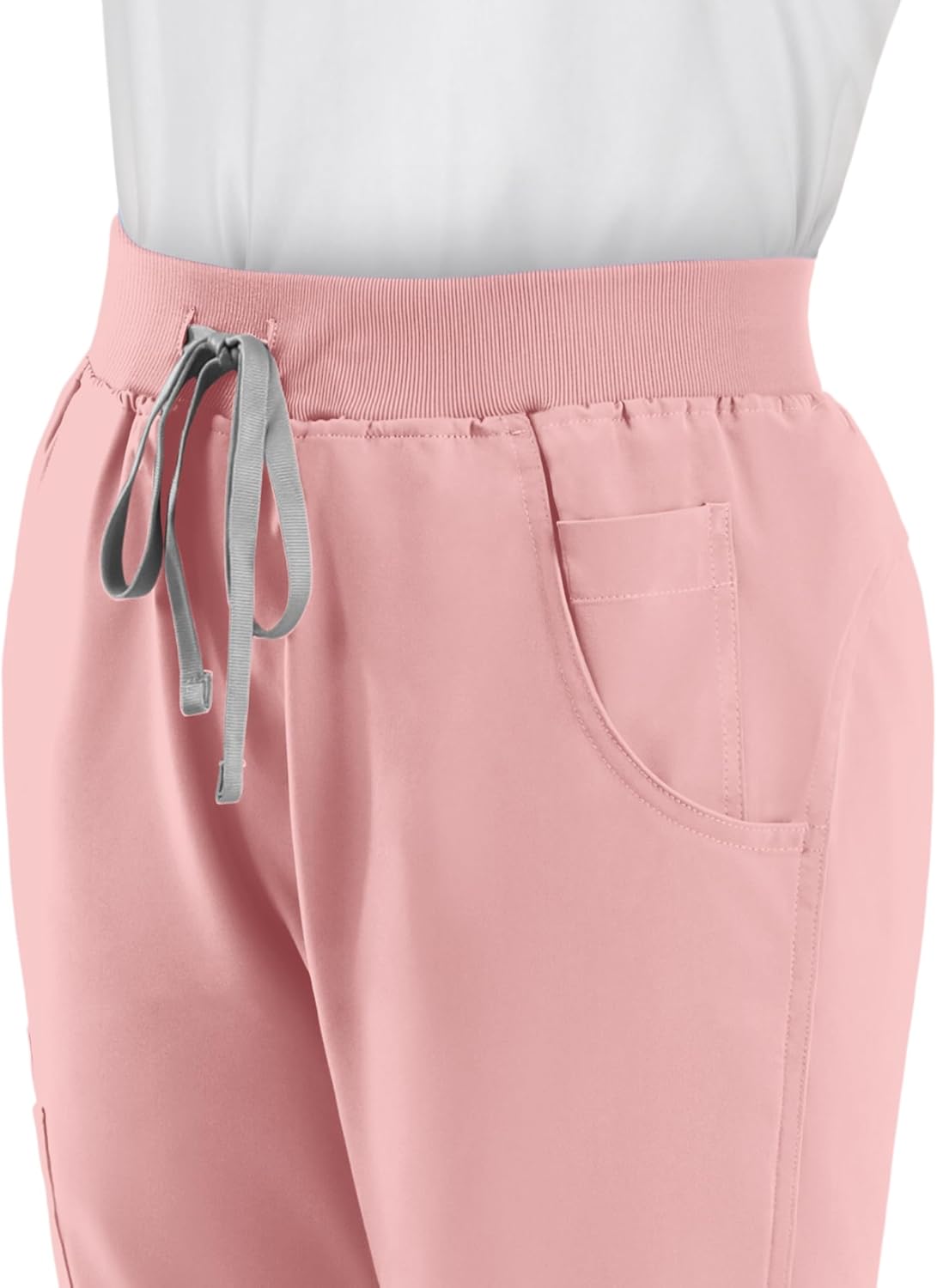 Scrub Pants for Women - Straight Leg Medical Scrub Pants with 6 Pockets - Drawstring Soft Stretch Women Scrub Pant - Image 4
