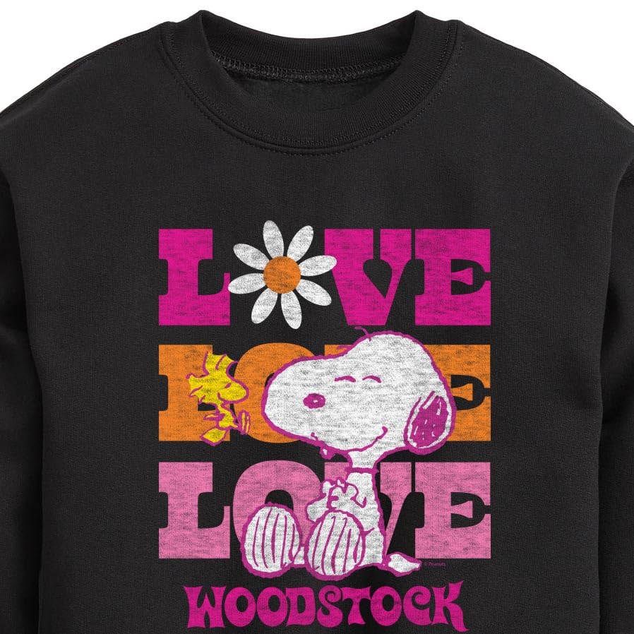 HYBRID APPAREL - Peanuts - Love Woodstock - Toddler & Youth Crewneck Fleece Sweatshirt3