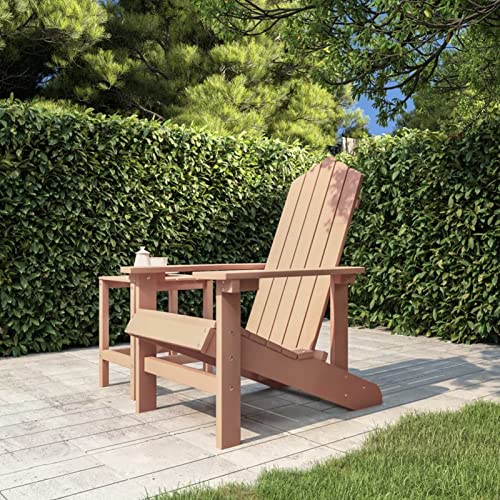 Xichuzi Silla de jardín Adirondack, Silla para Exteriores, Silla De Playa, Mueble De Jardin, Sillas Terraza, Sillas Terraza Exterior, HDPE marrón