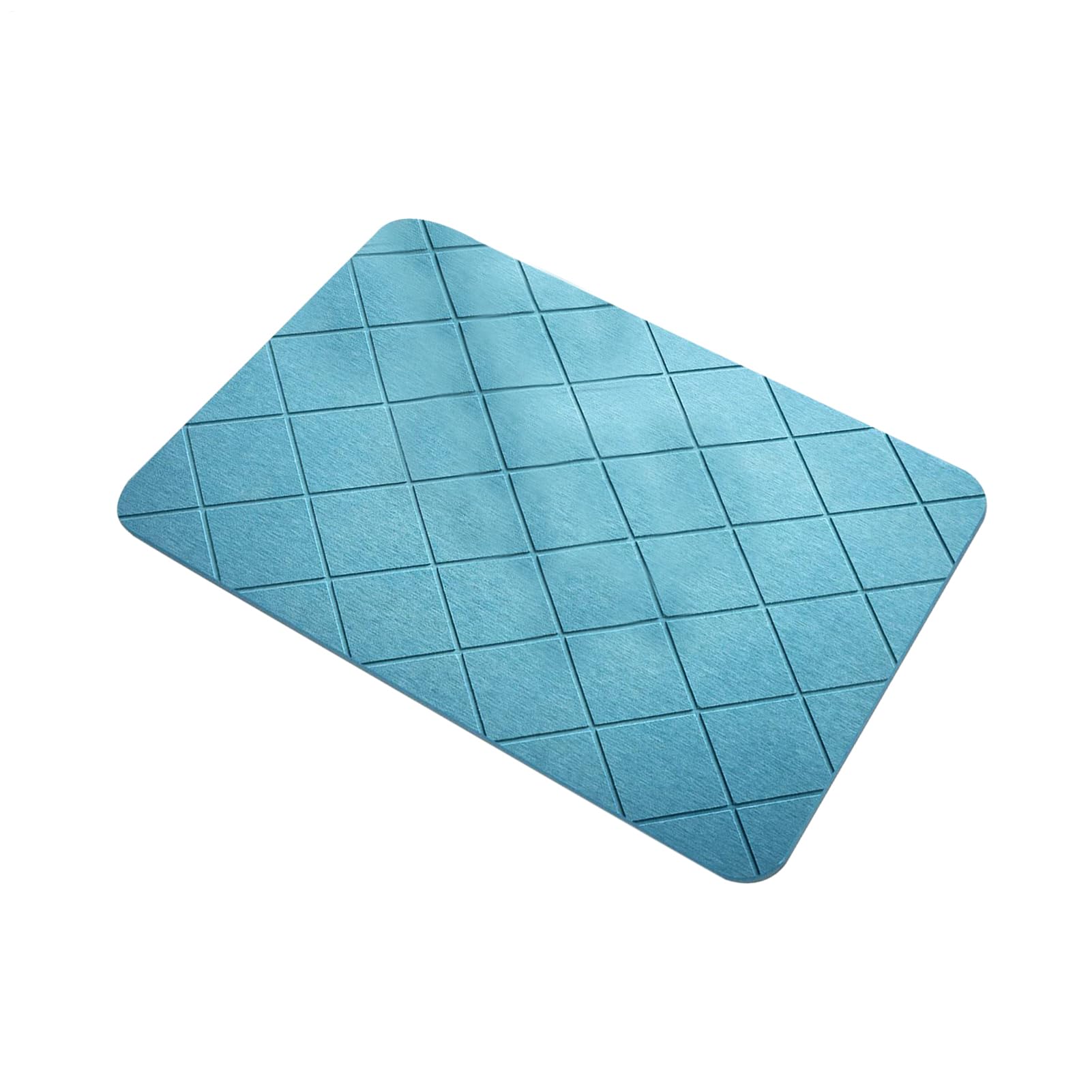 Tappetino da bagno in terra di diatomee, assorbe l'acqua, design geometrico ad asciugatura rapida, antiscivolo, per WC, cucina, vasca da bagno, piscina, uso spa, nero, blu, grigio, bianco