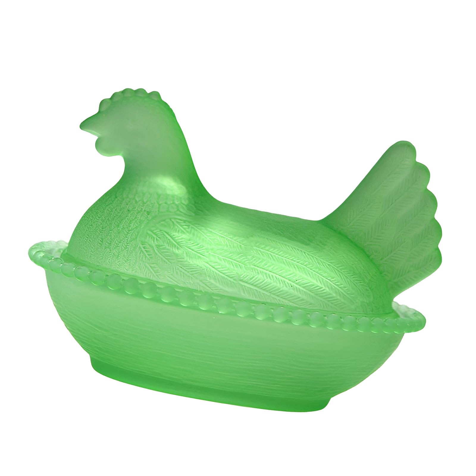 Snorvixre Glass Candys Jar Hen on Nest Candy, Cookie Jars Biscuits Food Storage Container Decorative Snacks Bowl Glass Hen