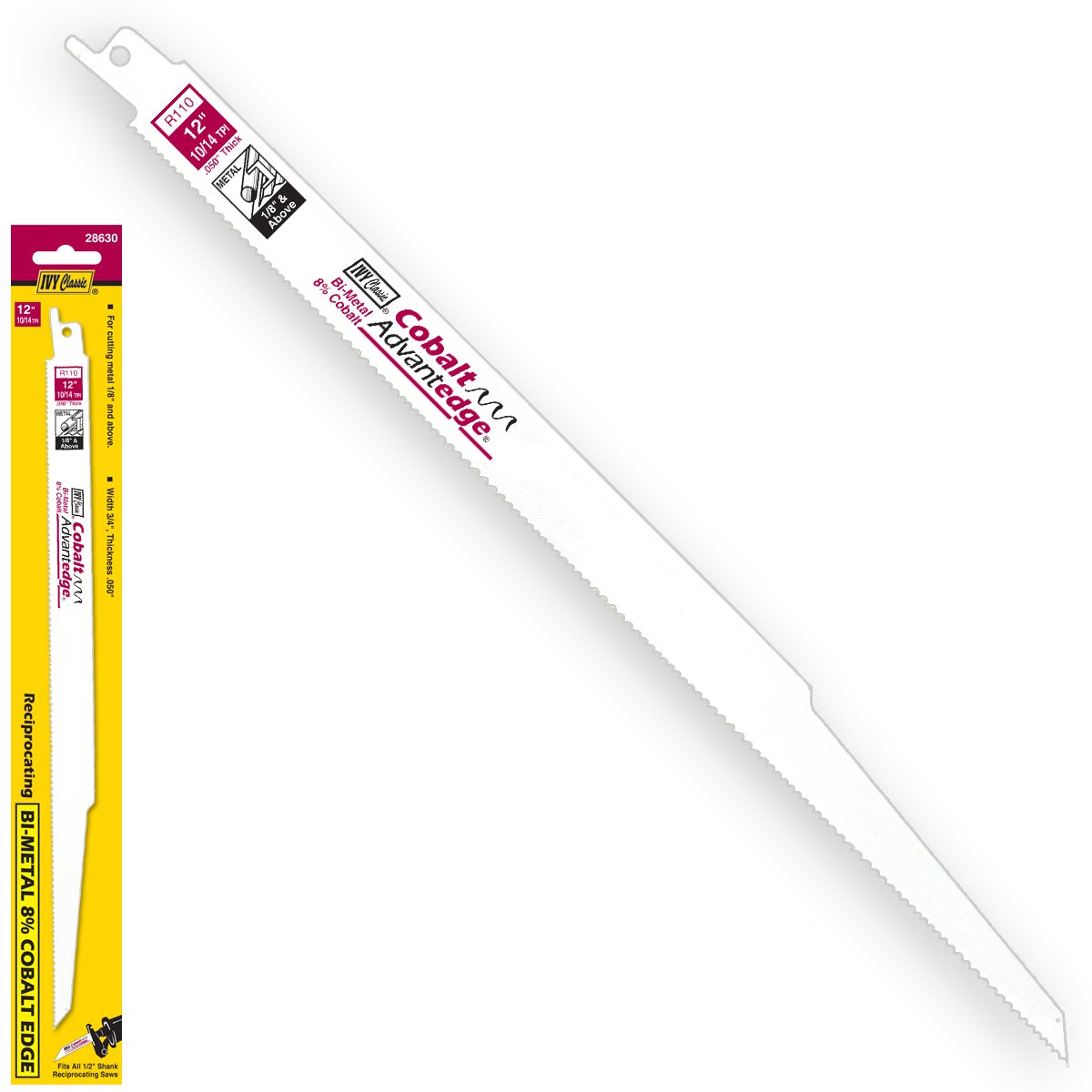 IVY Classic 28630 R110C 12-Inch 10/14 TPI Metal/Plastic