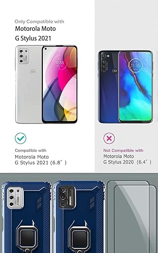 Miniatura 2 de Funda de cuerpo completo diseñada para Motorola Moto G Stylus 2021 con purpurina con protector de pantalla integrado, absorción de golpes,