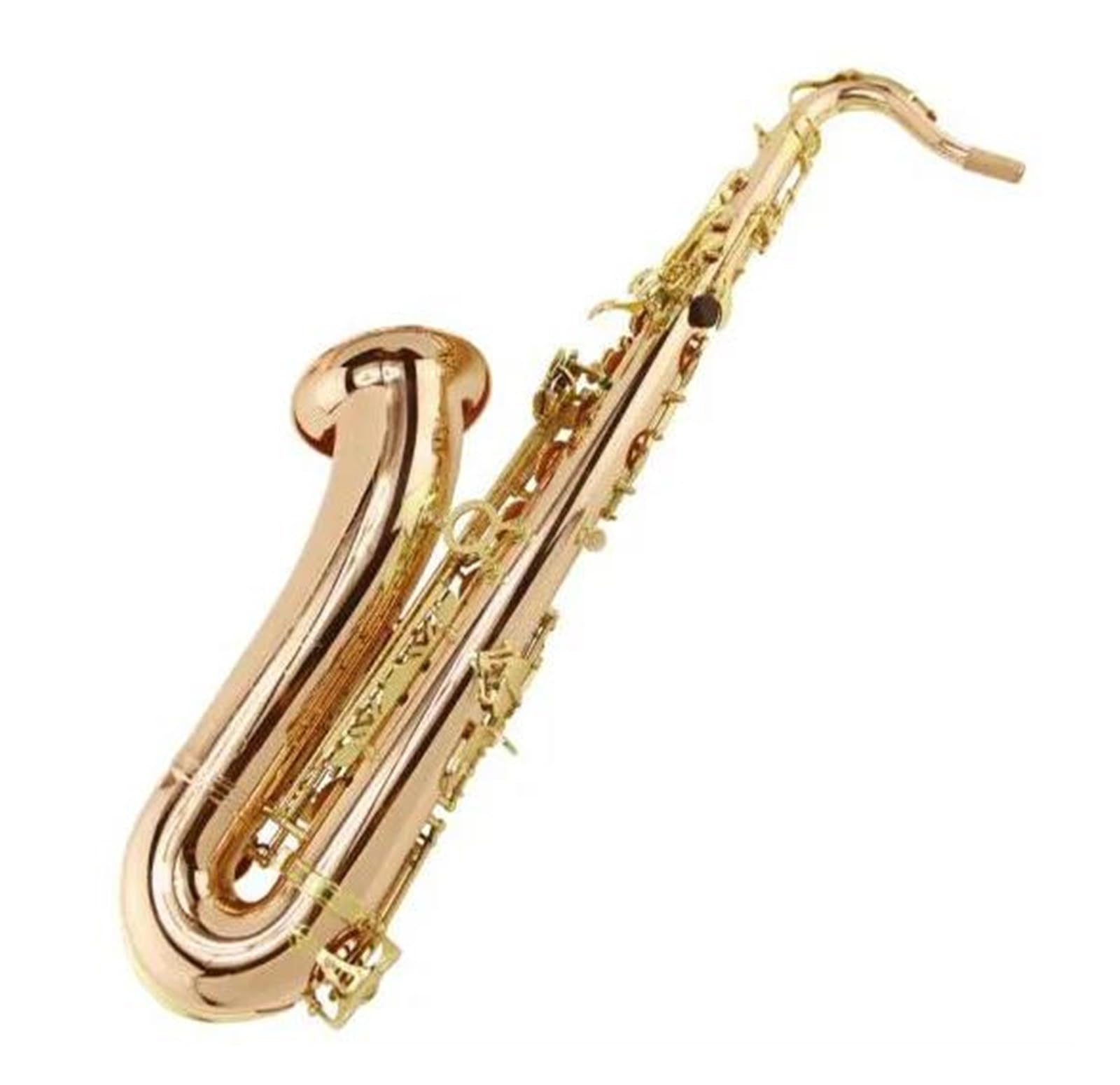 Instrumento saxofón Saxofón Tenor BB, Calidad, Bronce Fósforo, Laca Dorada, Saxofón Plano B, Saxofón para Tocar Instrumentos Musicales con Estuche