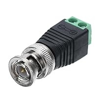 Vista 4 de Adaptador de conector de cámara CCTV de seguridad CCTV de 28 unidades chapado en oro macho a macho coaxial Cat5/Cat6