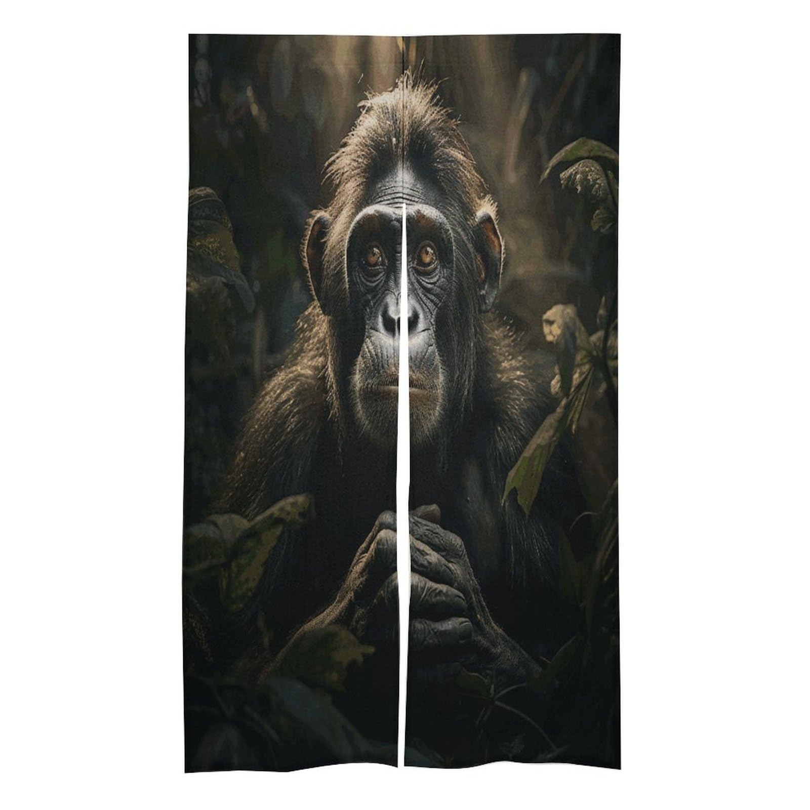 Rideaux de porte singe jungle 86,4x144,8 cm long isolant chambre salon