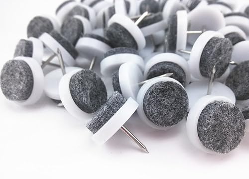 Miniatura 2 de Yueton 60 almohadillas deslizantes de fieltro para clavos, almohadillas deslizantes para patas de muebles, patas de silla, protectores de piso de