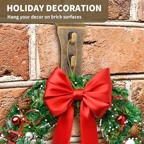 Image of 50 Pack Brick Hook Clips Heavy Duty Brick Hooks Brick Clips for Hanging Outdoors, Brick Hanger Wall Clips Fits 2-1 /4 to 2-3 /8, No Drill