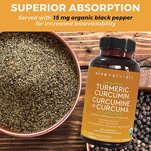 Viva-Naturals-Organic-Turmeric-Curcumin-Supplement-1500mg-90-Tablets-Turmeric-Curcumin-with-with-Black-Pepper-for-Superior-Absorption-High-Potency-Standardized-to-95-Curcuminoids-Joint-Support