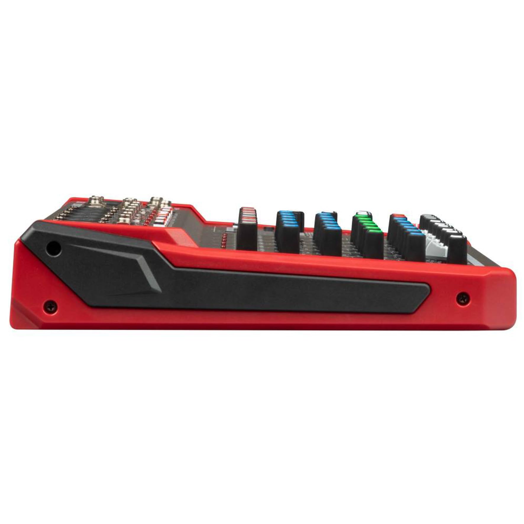 Proel PLAYMIX10 - Mixer audio a 10 ingressi con modulo bluetooth, lettore MP3 e Registrazione stereo su USB, Nero rifiniture in Rosso