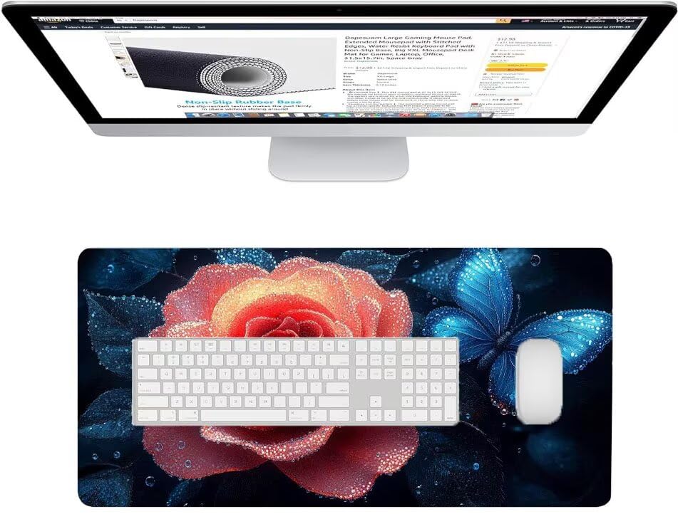 Tapis de souris gaming rose améliore la précision et vitesse du capteur PC
