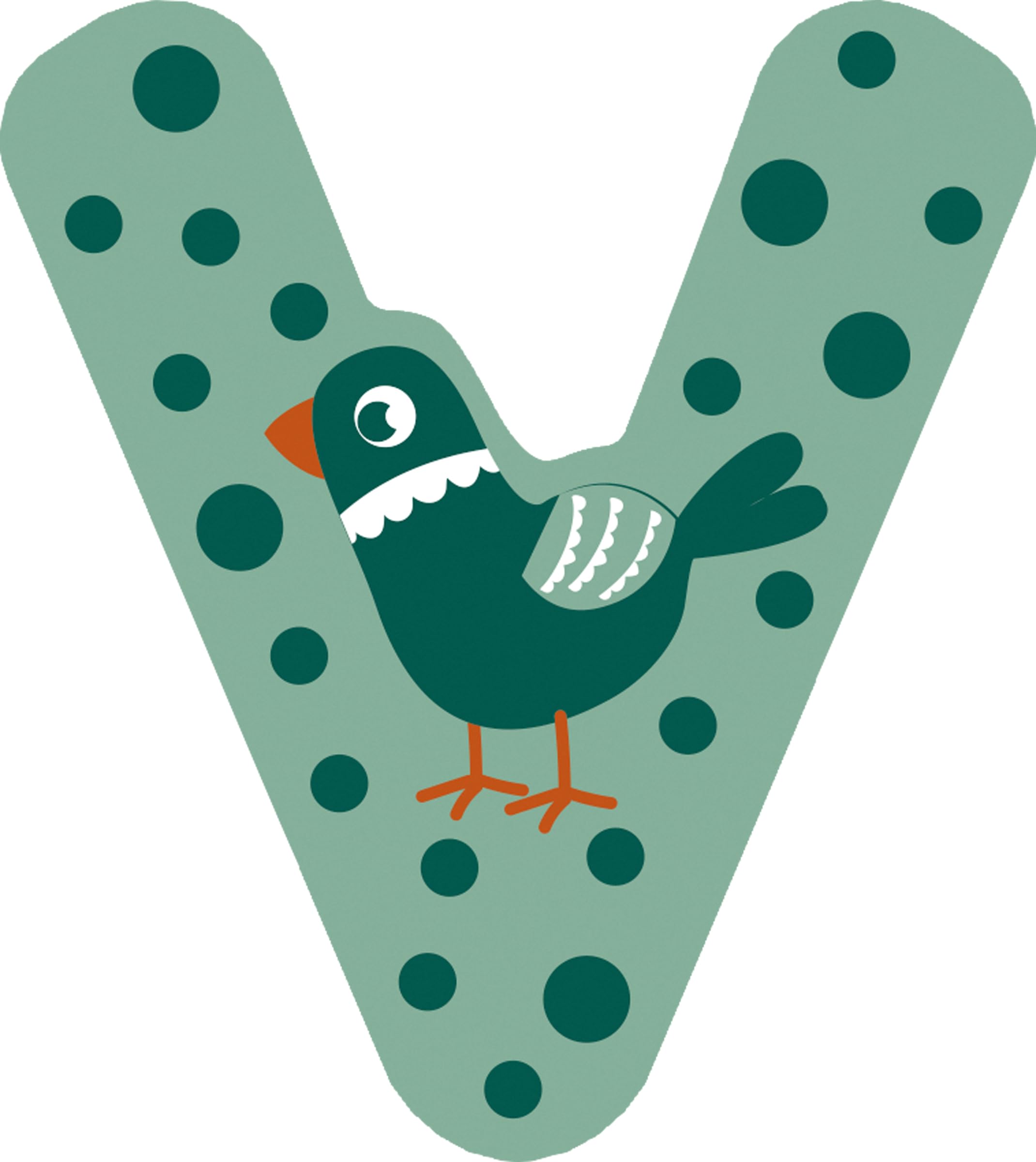 small foot Holzbuchstaben-Set Kinderzimmer V aus FSC® 100%-zertifiziertem Holz, Tier-Buchstaben zum Sammeln, 12529