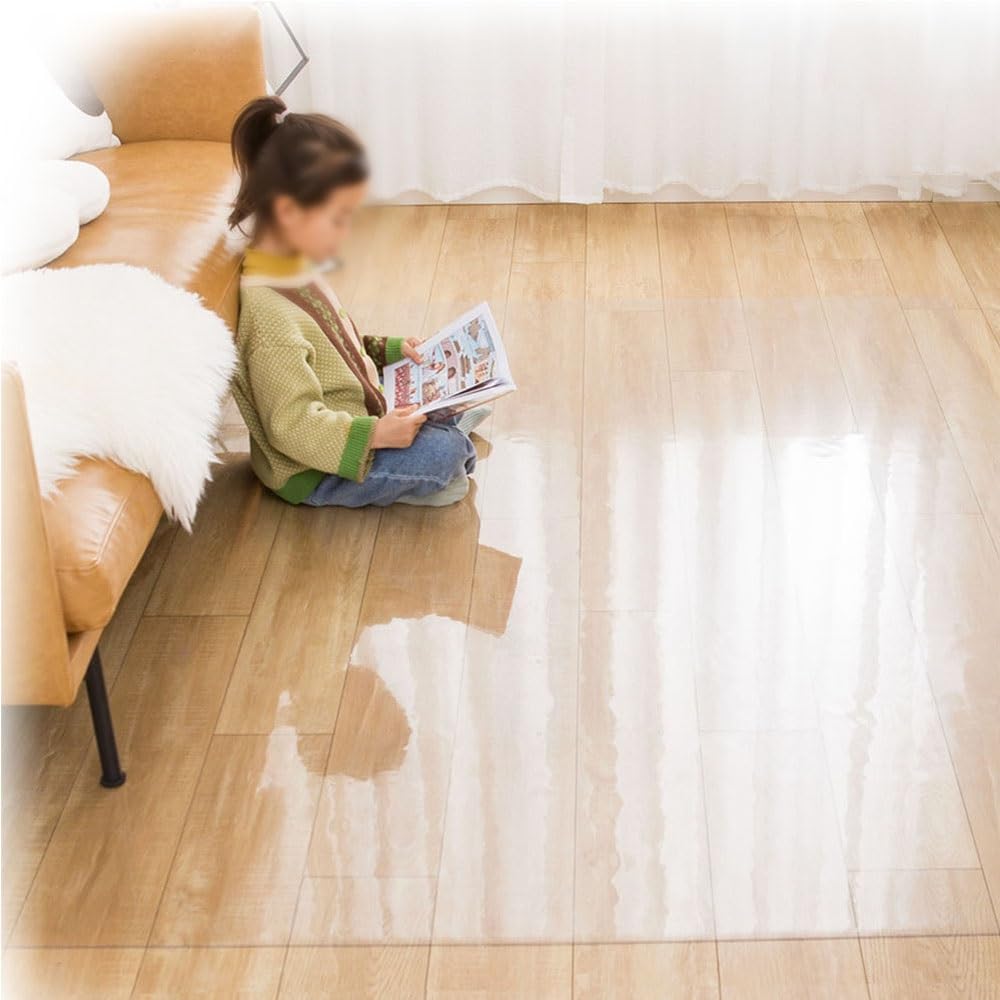 Office Chair Mat Transparent Floor Protector Mat Plastic Clear Chair Mat Easy Glide Desk Chair Mat PVC Computer