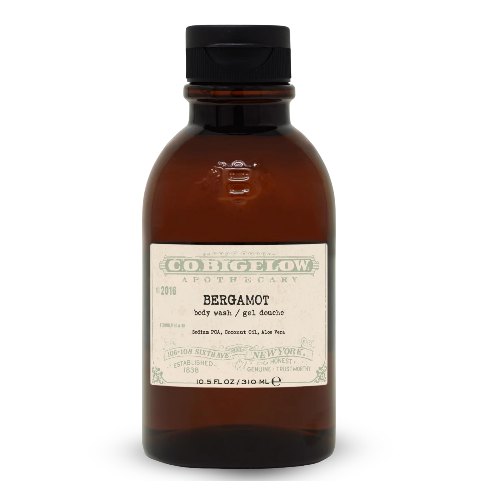 C.O. Bigelow Bergamot Body Wash, 10.5 fl oz | Iconic Collection Bergamot Scented Body Wash - Scented Shower Gel with Coconut Oil and Aloe Vera