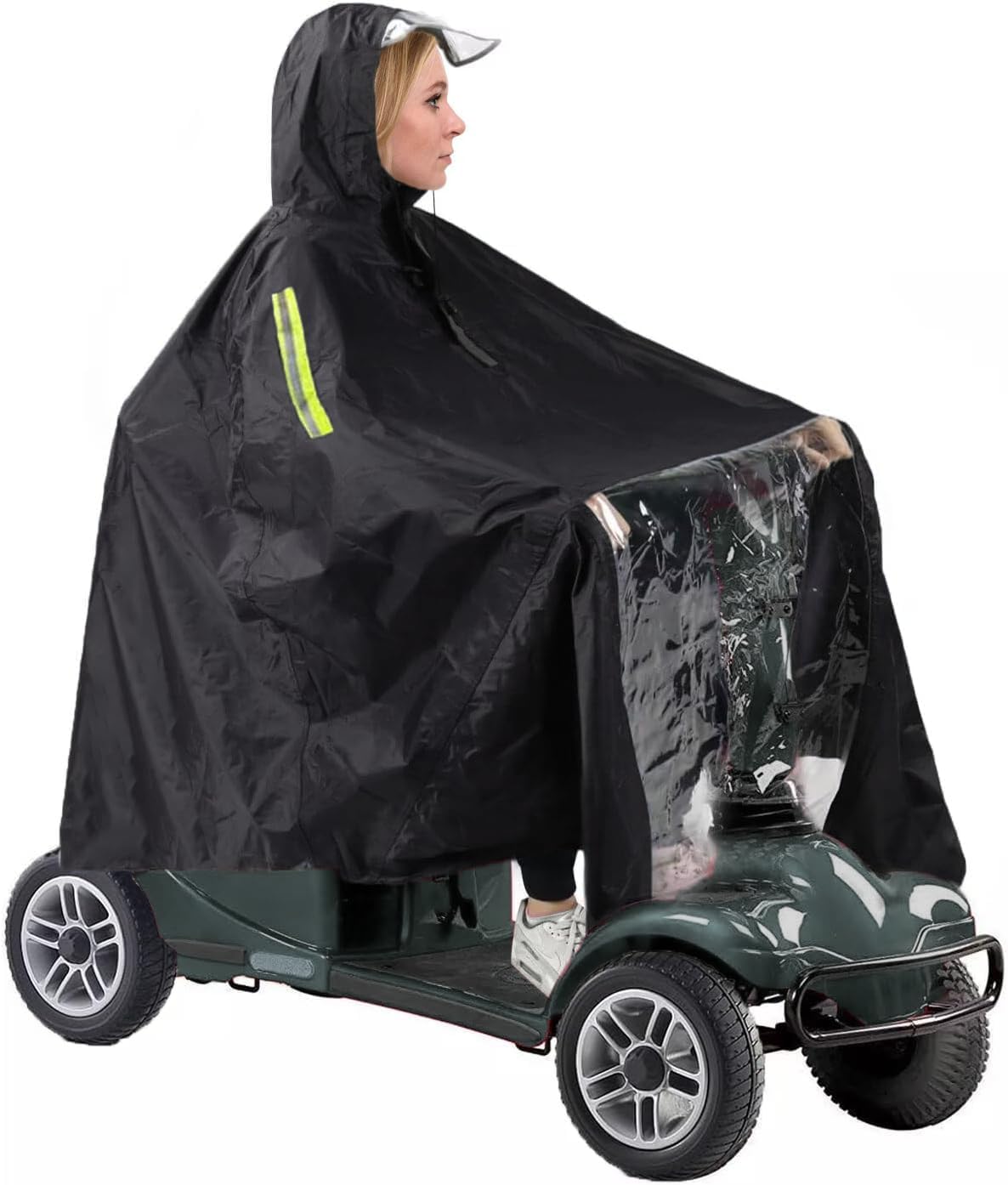 Mobility Scooter Rain Cover for Riding,Waterproof Electric Scooter Poncho Accessories for You(Black)