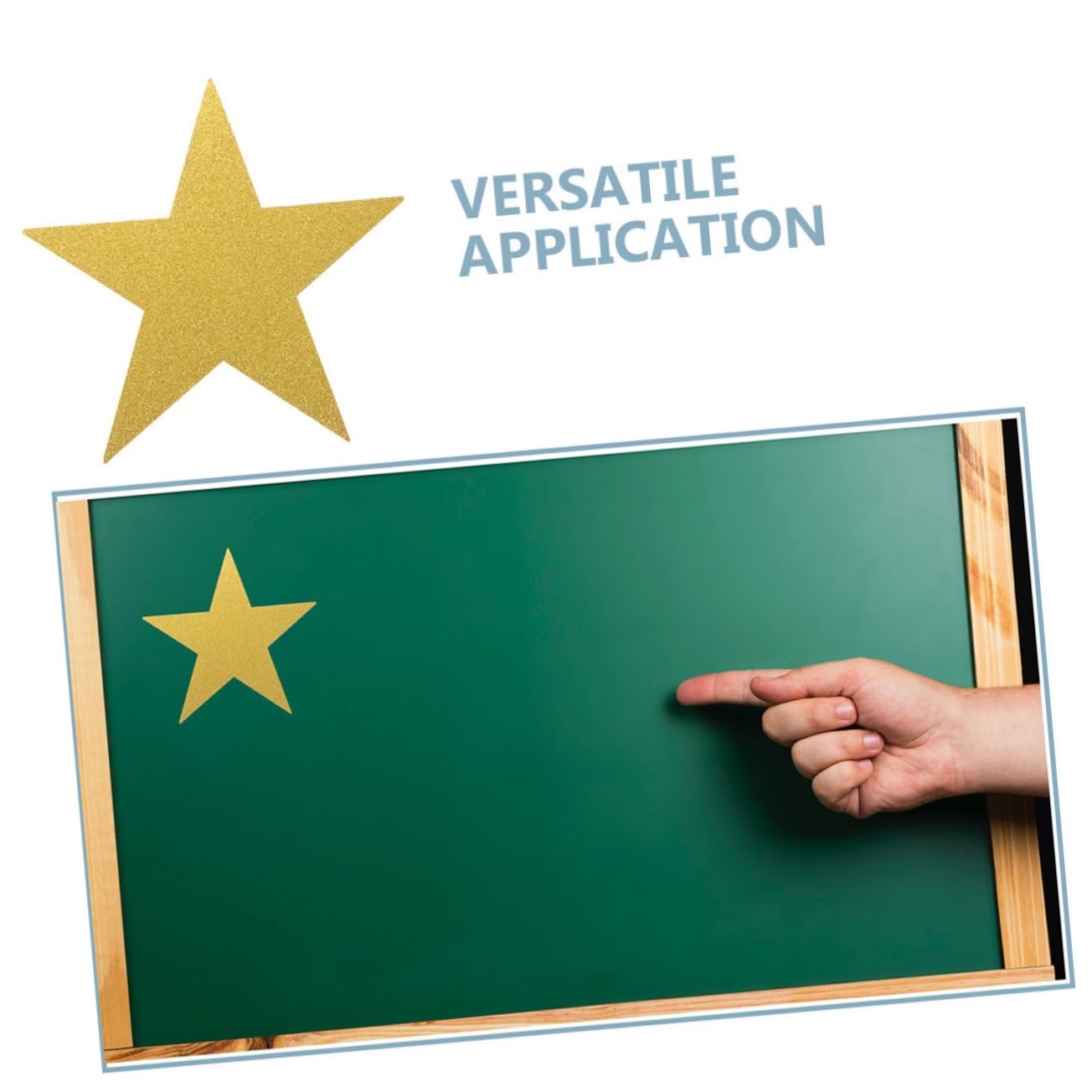 Stelle a Cinque Punte Carta Artigianale Glitter Oro 60 Pezzi per Decorazioni Fai-da-te