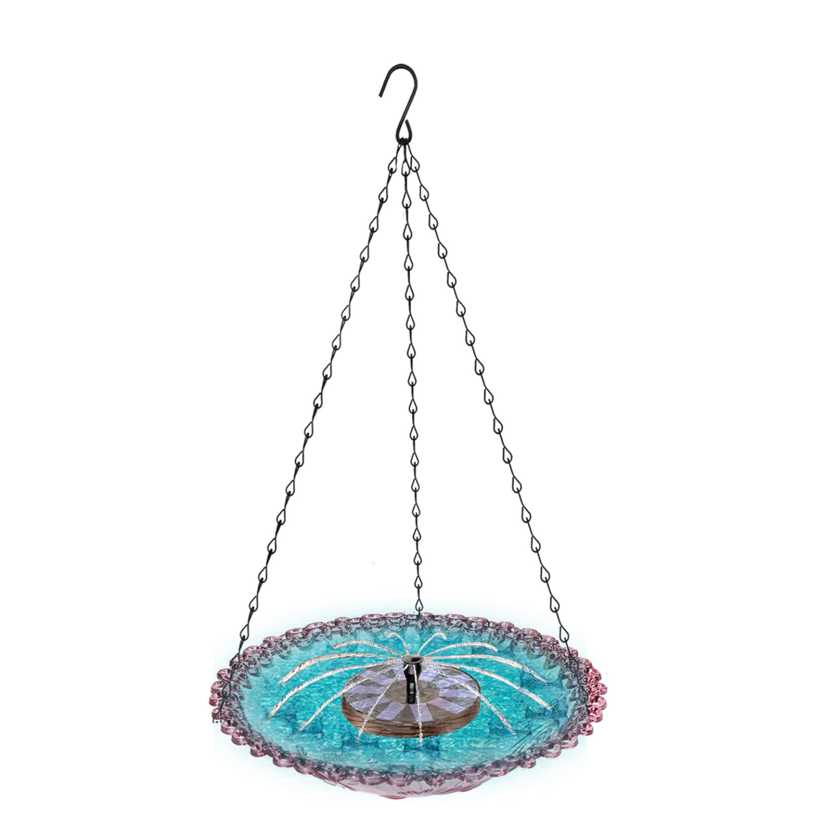 Fontaine flottante solaire pour bain d'oiseaux de jardin extérieur