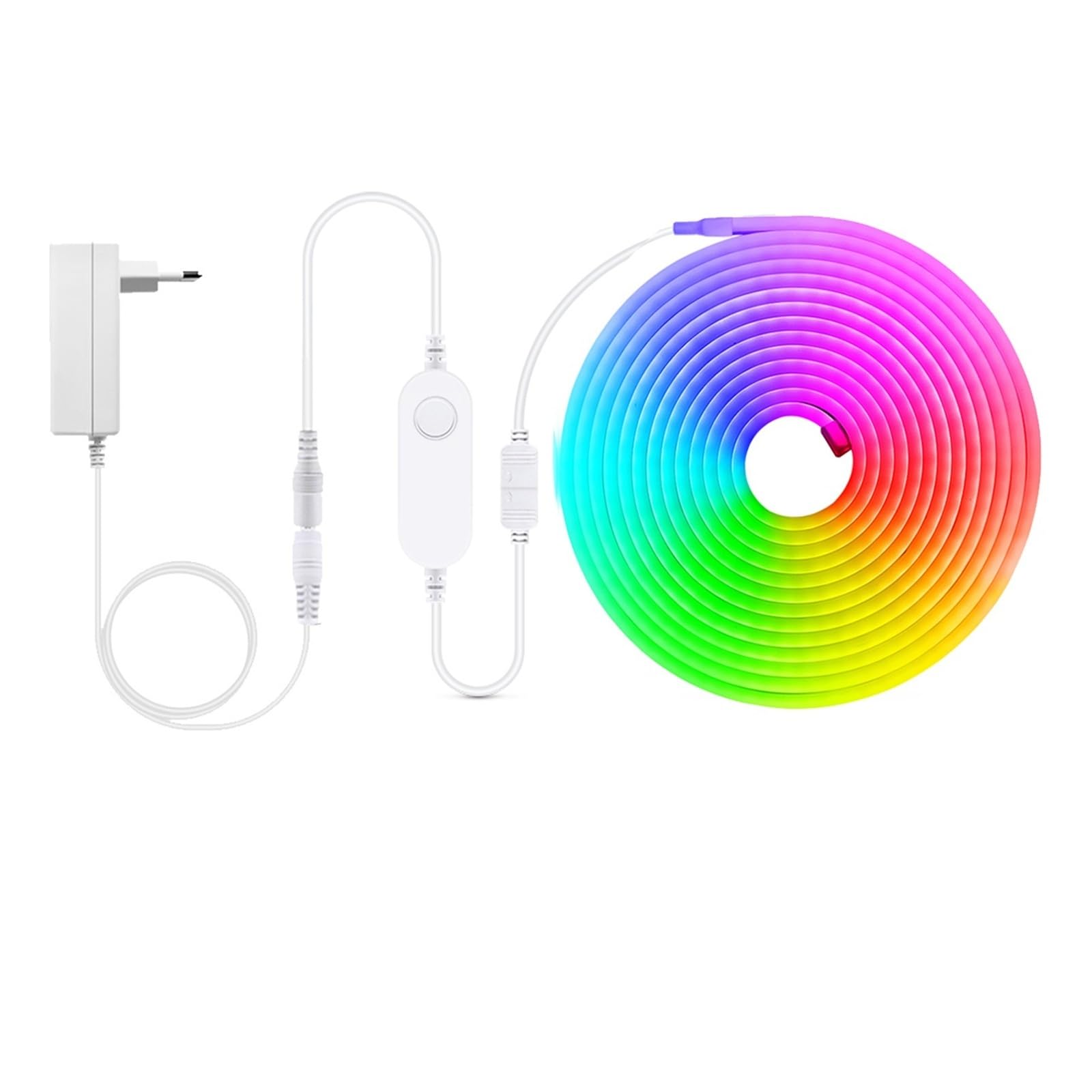 DC12V RGB Neon LED Streifen Silikon Abdeckung Mit Zigbee3.0 Wifi Smart Controller Control Wohnkultur EU Stecker 1M-5M(2m)