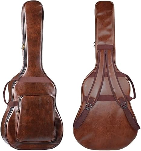 IOFIT Mochila de piel sintética gruesa impermeable de 4041 pulgadas, bolsa de transporte, estuche para guitarra, accesorios para instrumentos